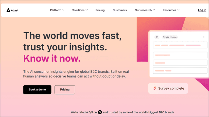 Attest Best Concept Testing Tools
