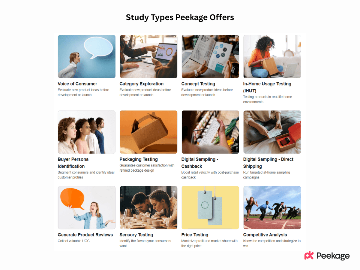 Study Types Peekage Offers