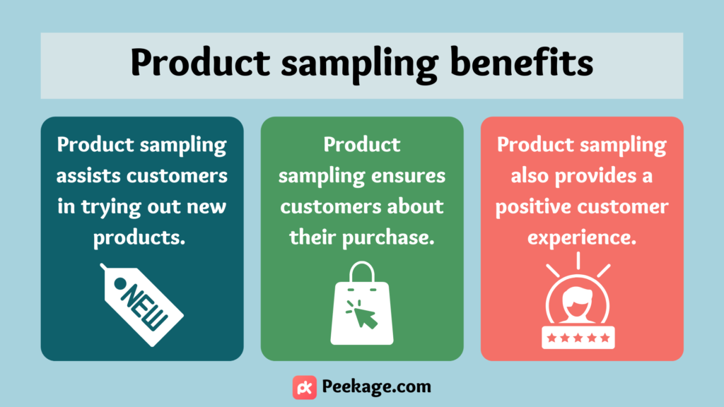 Sample products for consumers